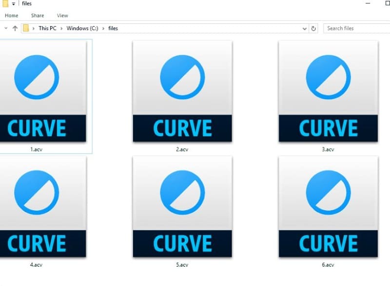 ACV là tệp Adobe Curve mà Adobe Photoshop sử dụng lưu trữ, tùy chỉnh màu