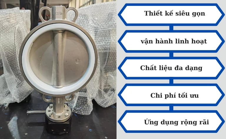 Van bướm DN250 | Gang, inox - tay quay 24 Đặc điểm nổi bật van bướm DN250